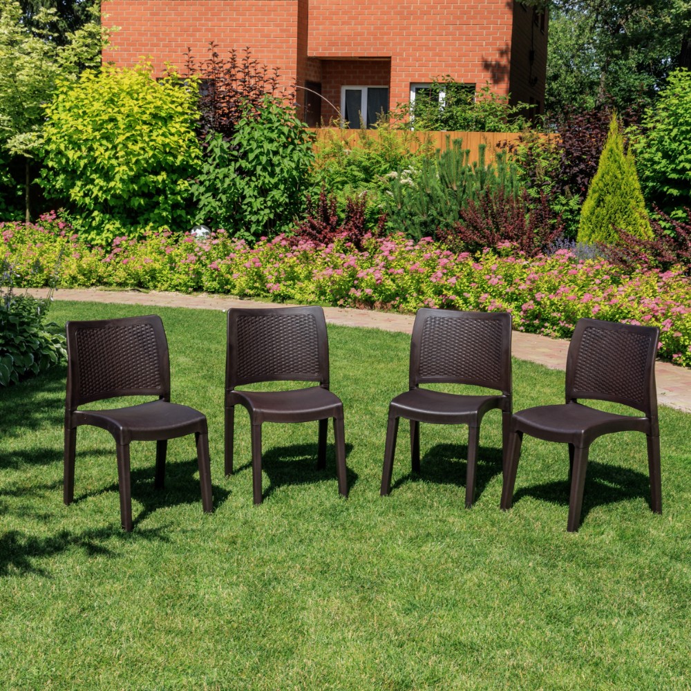 Комплект обеденных стульев Royal Family JULY (4 шт.) коричневый 1